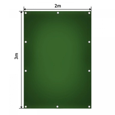 JAGO Plachta 650 g/m², hliníkové oká, zelená, 2 x 3 m