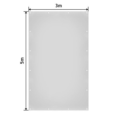 JAGO Plachta 650 g/m², hliníkové oká, biela, 3 x 5 m