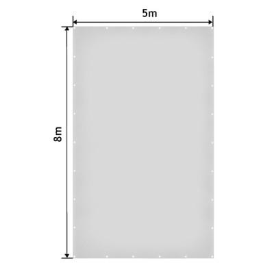 JAGO Plachta 650 g/m², hliníkové oká, biela, 5 x 8 m