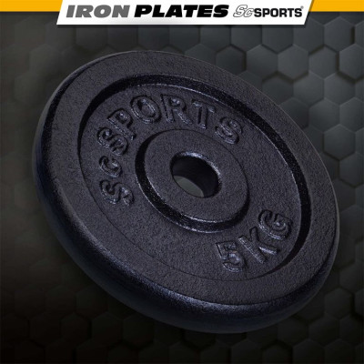 Sada závaží ScSPORTS® - 10 kg (2x5 kg), 30/31 mm, liatina