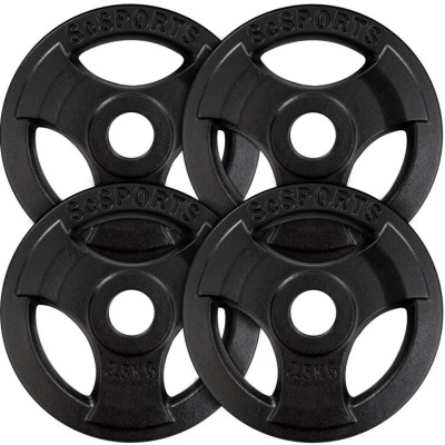 ScSPORTS Sada liatinových kotúčov 4x2,5 kg, priemer 30/31 mm