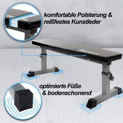 ScSPORTS Nastaviteľná lavica 180 kg – 110x24,5 cm