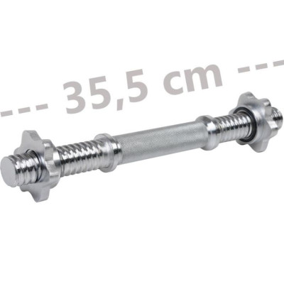ScSPORTS® Jednoručný hriadeľ chróm, vrúbkovaný úchop, 35 cm