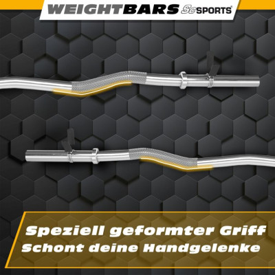 ScSPORTS SZ činka 120 cm, chróm, 30 mm, pružinové uzávěry