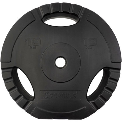 ScSPORTS kotúče 2x10 kg s úchytmi, cementová výplň, 30/31 mm