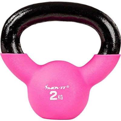 MOVIT Sada 4 kettlebell činiek, liatina a vinyl, 26 kg