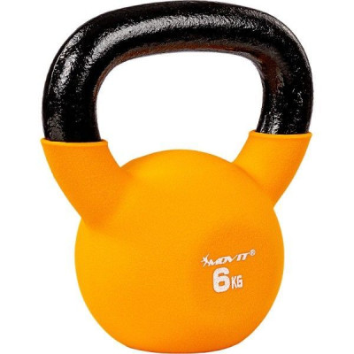 MOVIT Sada 4 kettlebell činiek, liatina a vinyl, 26 kg