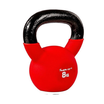 MOVIT Sada 4 kettlebell činiek, liatina a vinyl, 26 kg