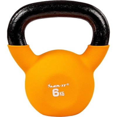 MOVIT Sada 4 kettlebell činiek, liatina a vinyl, 26 kg