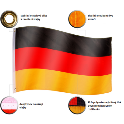 Vlajkový stožiar vrátane vlajky USA - 650 cm