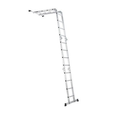 Skladací hliníkový rebrík 4,7 m, 16 priečok, nosnosť 150 kg