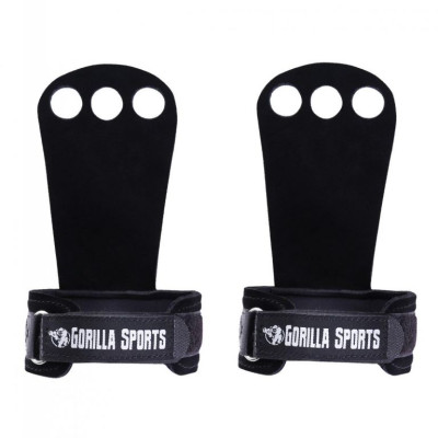 Gorilla Sports Mozoľníky Grips, 2 kusy, L, čierne