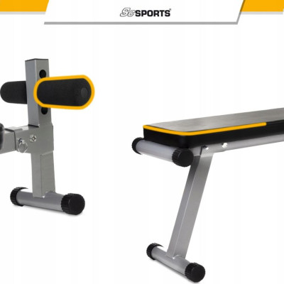 ScSPORTS Multifunkčná lavica, ekokoža, čierna, 120 kg
