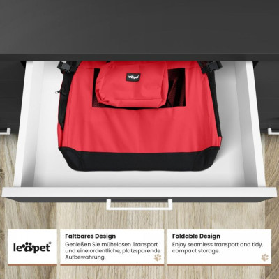 Leopet Prepravný box pre psov XXXL,102 x 69 x 69 cm, červený