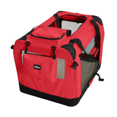 Leopet Prepravný box pre psov XXXL,102 x 69 x 69 cm, červený