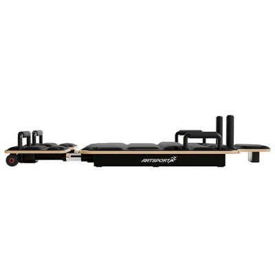 Skladací Pilates Reformer, 109 x 45 x 8 – 21 cm, čierny