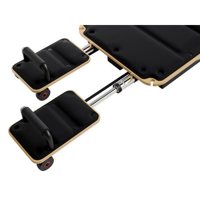 Skladací Pilates Reformer, 109 x 45 x 8 – 21 cm, čierny