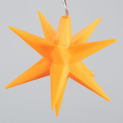 Vianočné LED hviezdy - oranžové, 10 LED