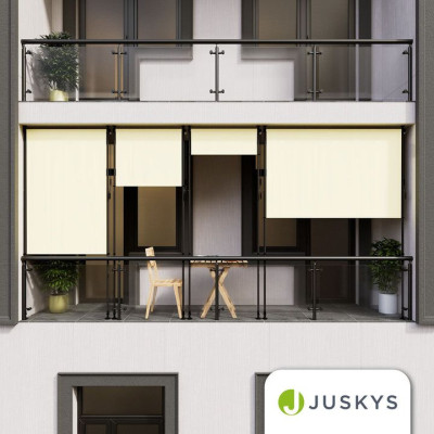 Zvislá markíza na balkón 200x228-316 cm, UV ochrana, béžová
