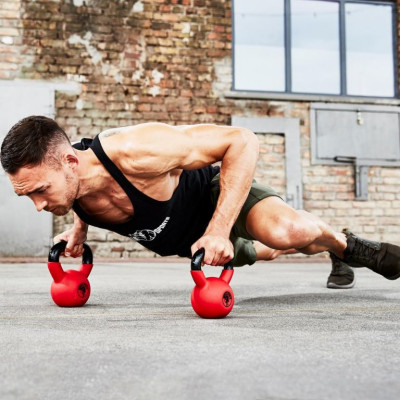 Gorilla Sports Kettlebell činka, pogumovaný povrch, 24 kg