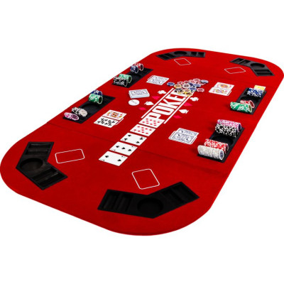 Skladacia pokerová podložka - červená