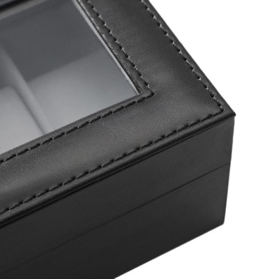 Box na hodinky SONGMICS, 6 priehradok, čierna eko koža