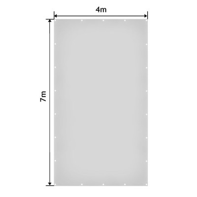 JAGO Plachta 650 g/m², hliníková oka, bílá, 4 x 7 m