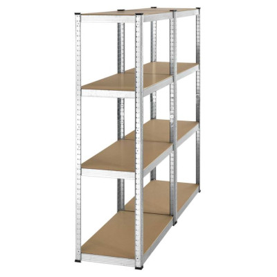 Kovový regál Easy 2 ks 160x80x40 cm, 4 police, nosnosť 640kg
