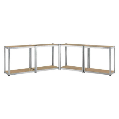 Kovový regál Easy 2 ks 160x80x40 cm, 4 police, nosnosť 640kg