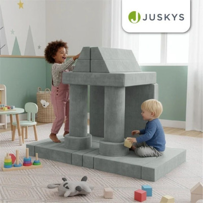 Dizajnová modulárna pohovka pre deti 150 cm, šalviová
