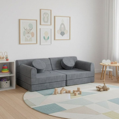 Dizajnová modulárna pohovka pre deti 150 cm, šalviová