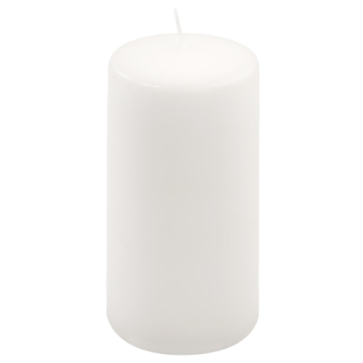 Biele parafínové sviečky 15cm, 65 h, 4 ks