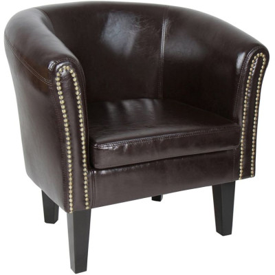 Kreslo Chesterfield, 58 x 71 x 70 cm, hnedé