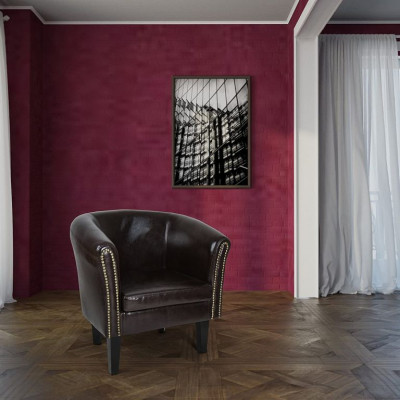 Kreslo Chesterfield, 58 x 71 x 70 cm, hnedé