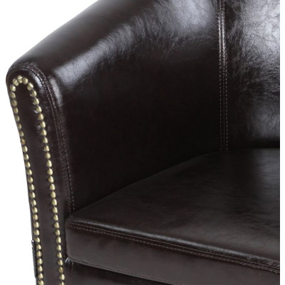 Kreslo Chesterfield, 58 x 71 x 70 cm, hnedé