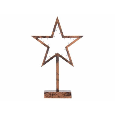 Vianočná dekorácia – Hviezda bronzová - 39 cm , 20 LED