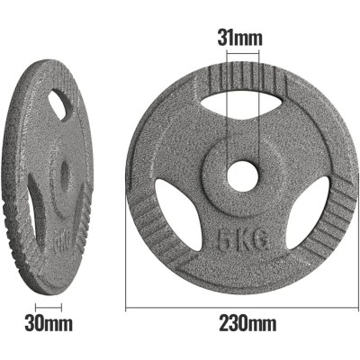 Physionics liatinový kotúč, 5 kg, 31 mm
