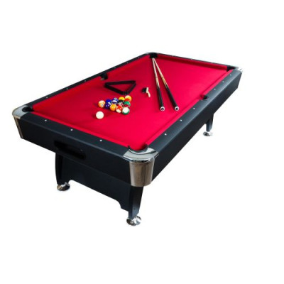 GamesPlanet® biliardový stôl PREMIUM, červeno/čierny,8 ft