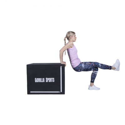 Gorilla Sports Plyobox v čiernej farbe