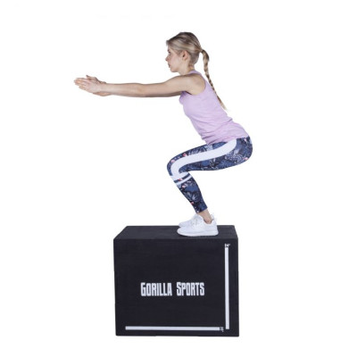 Gorilla Sports Plyobox v čiernej farbe
