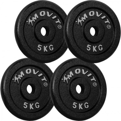 MOVIT sada 4 kusov závažia - 5 kg, liatina