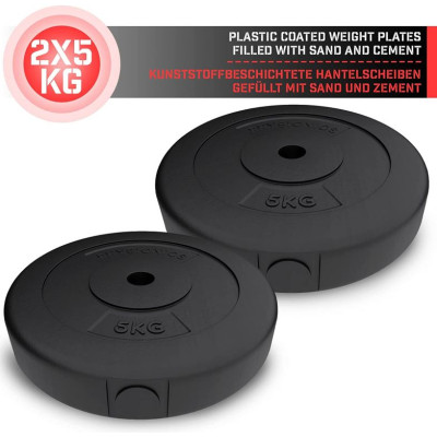 Physionics sada záťažových dosiek 2 x 5 kg, 31 mm
