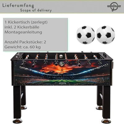 GamesPlanet Profesionálny stolný futbal Leeds, 140 x 73 x 87