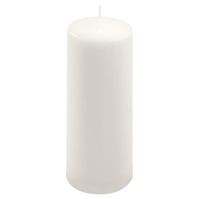 Sada stĺpových sviečok, 20 cm, Ø 7,5 cm, biela, 2 ks