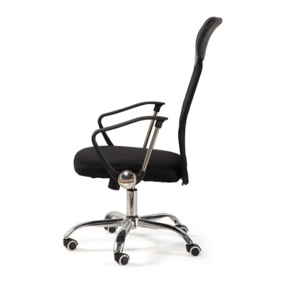 Kancelárska stolička čierna, ergonomická, sieťovaná, nastavi