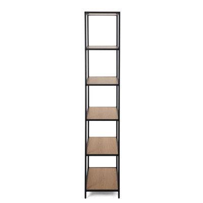 Otvorený regál s kovovým rámom a policami 114x185x35 cm