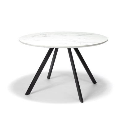 Okrúhly jedálenský stôl 120 cm biely, pre 4 - 5 osôb