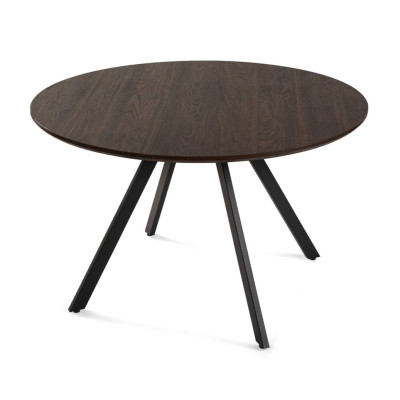 Okrúhly jedálenský stôl 120 cm hnedý, pre 4 - 5 osôb
