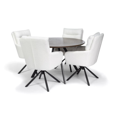 Okrúhly jedálenský stôl 120 cm hnedý, pre 4 - 5 osôb