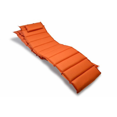 Sada 2 kusov polstrovania na lehátko Garthen - oranžová